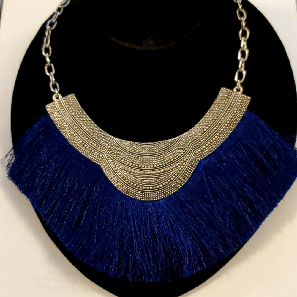 Fringe Statement Necklace and Earrings Set
